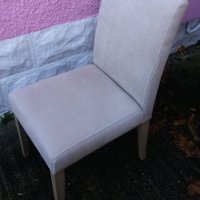 The white dining room chair with the red wine stain fully removed