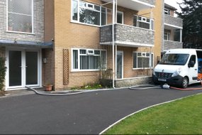 Our Truckmount cleaning machine outside a block of flats cleaning the comunal areas of carpeting link to commercial carpet cleaning