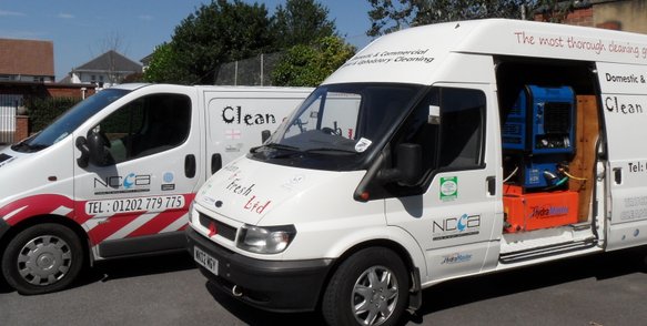 Our two cleaning vans